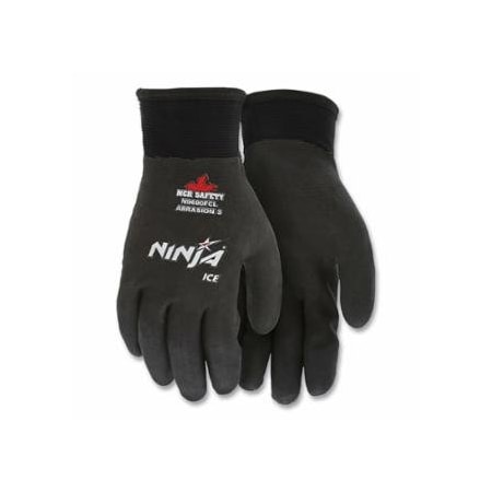 Mcr Safety Ninja Ice HPT Fully Coated Insulated Work Gloves, Small, Black, 12PK 127-N9690FCS