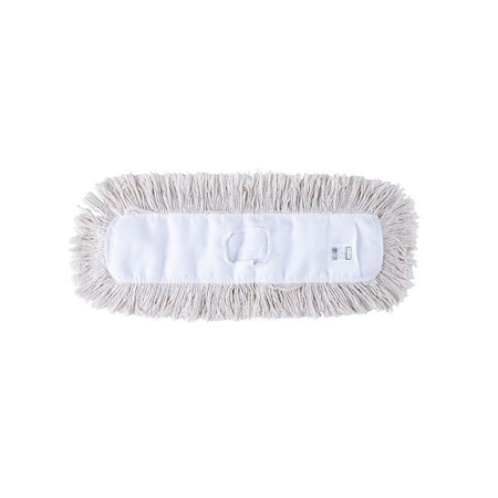 Rubbermaid Commercial 24 in L Dust Mop, Slide On Connection, Cut-End, White, Cotton, FGK15300WH00 FGK15300WH00