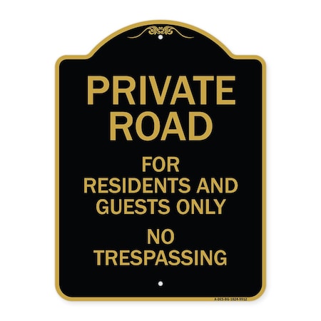 Signmission Black & Gold, 18 Inch x 24 Inch, Heavy Gauge Aluminum A-DES-BG-1824-9912