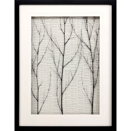 Homeroots Silent Tree Framed Art Black Picture Frame Print Wall Art 416447