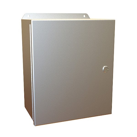 Hammond Latches Electrical Enclosure, 12 in H, 6 in D, 10 in W, 12, 13, 3R, 4, 4X, Aluminum EJ12106AL