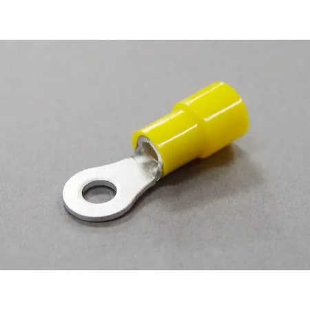 Nichifu Eco-Friendly Polycarbonate Insulated Ring Terminals, Stud #8, AWG 12-10 TMEX 5.5-4S-YEL