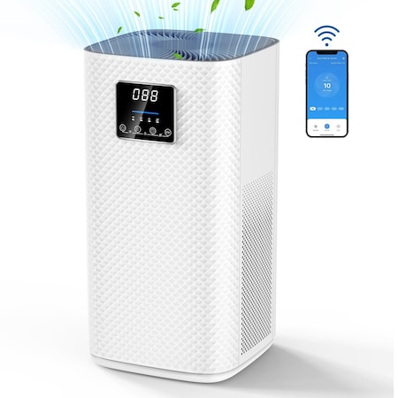 Edendirect 2,950 sq. ft. H13 True HEPA Room Air Purifier-Wi-fi Control, Variable Speed-Auto Mode, Negative Ion ZRKJ410G-A01
