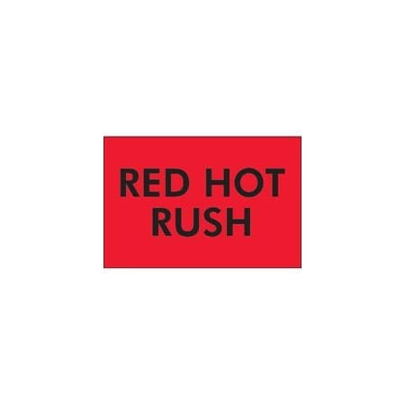 Bubblefast 2 x 3'' - ''Red Hot Rush'' Fluorescent Red Labels BFDL3631