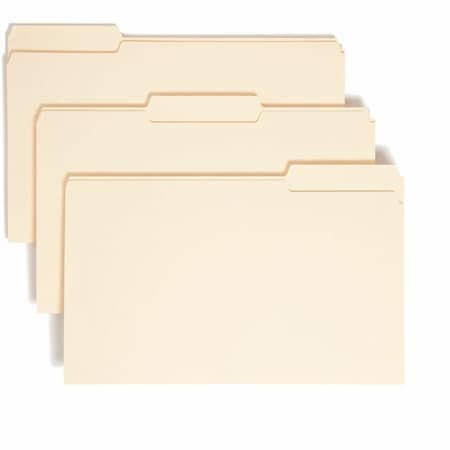 Smead File Folder 8-1/2 x 14", 1/3-Cut Tab, Manila, PK100, Expanded Width: 3/4" 15330
