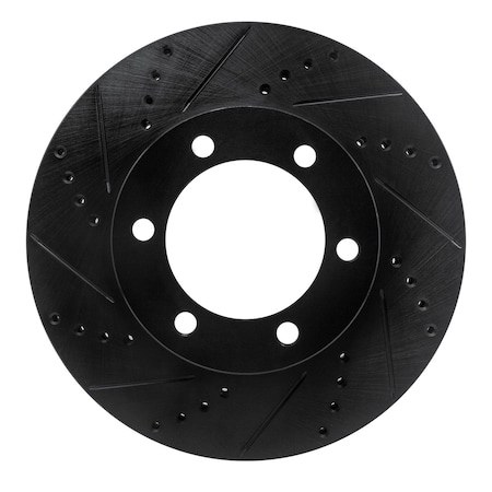 Dynamic Friction Co DFC Brake Rotor - Drilled and Slotted - Black 633-76124L
