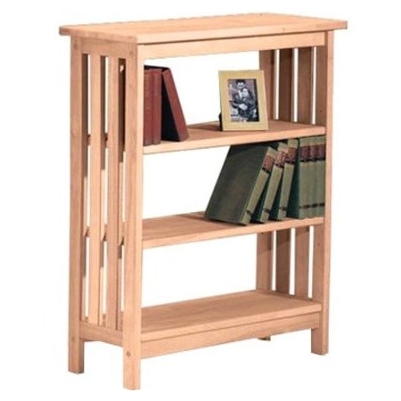 International Concepts Mission Shelf Unit, 3 Tier, Unfinished SH-3630M
