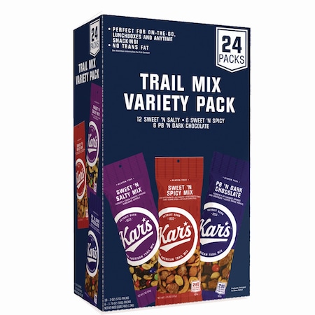 Kars Trail Mix Variety Pack, Assorted Flavors, 24PK KAR08362
