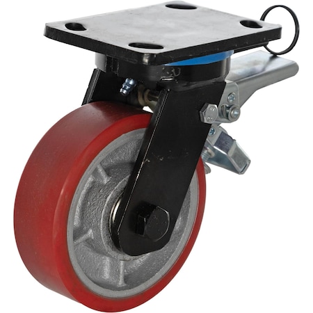 Grizzly 6" Heavy-Duty Swivel Caster with Brake and Rotation Lock T34015