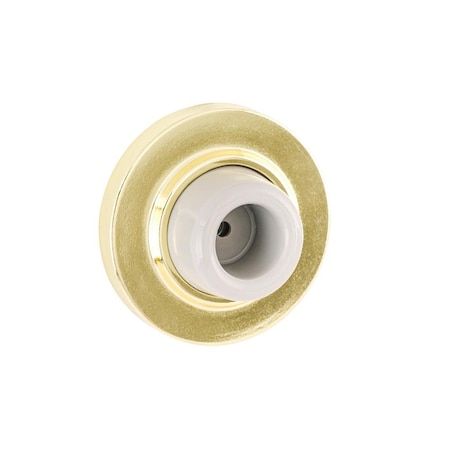 Pamex 2-1/2in Diameter Concave Wall Stop Bright Brass Finish DD0253PB
