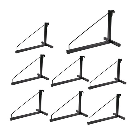Mytee Products 8PK 15 1/4inx24in 1 Tier Shipping Container Shelving Bracket w/Hook - 550 lbs WLL, 8PK CNT-SHELF1-24x8