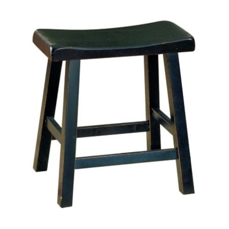 Homelegance Saddleback 24in Stool, Black 5302BK-24