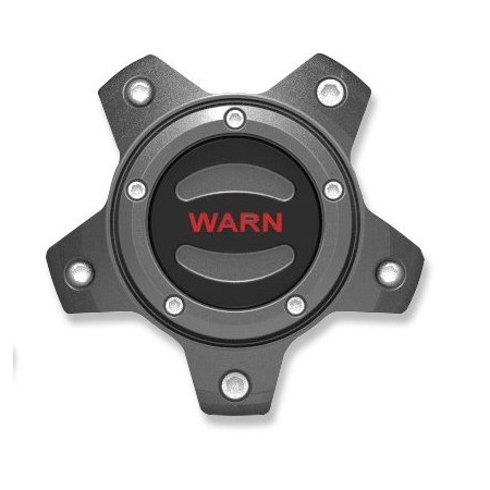 Warn Wheel Center Cap 5 x 127 mm/ 5 x 500 In Bolt Pattern; Closed Style; Gun Metal; Bolt On 106684