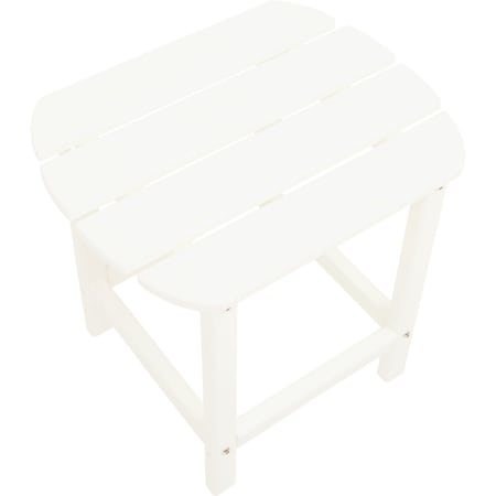 Outdoor Expressions White HDPE Side Table EY8002WH