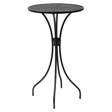 Bfm Seating Barnegat Bar Height Table 24in Round E-Coated, Powder Coated Micro-Mesh Steel - Black SU24RBL-T
