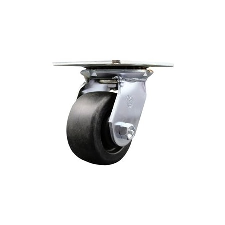 Service Caster 4 Inch Heavy Duty Top Plate Polyolefin Swivel Caster with Ball Bearing SCC SCC-35S420-POB