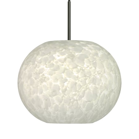 Besa Lighting Besa Luna Pendant, Carrera, Black Finish, 1x 100W MAX E26 Base 1JT-477619-BK