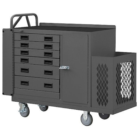 Durham Mfg Mobile Workbench, 2000 lb, 52-3/4inL, 19inW 2211-DLP-6DR-RM-9B-95