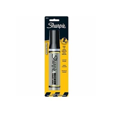 Sharpie Magnum Permanent Marker, Black, Oversized, Broad Chisel Tip, 6 EA/BX, 6PK 652-2178494