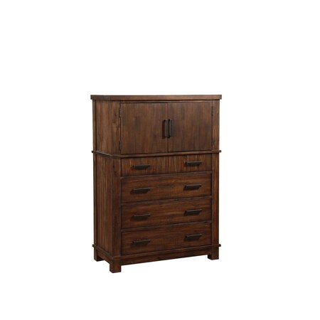 Homeroots 18" X 38" X 54" Cherry Oak Wood Chest 347158