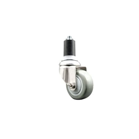 Service Caster 3 Inch 316SS Gray Polyurethane Wheel Swivel 1-5/8 Inch Expanding Stem Caster SCC-SS316EX20S314-PPUB-158