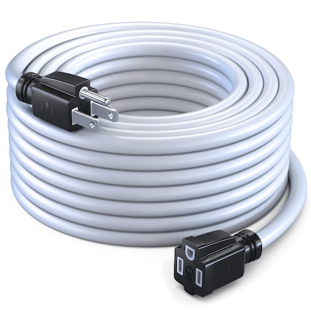 Maximm 50ft 16AWG Indoor Extension Cord w/ White Indicators, Black OBK-IWH-04K-05H-50WH