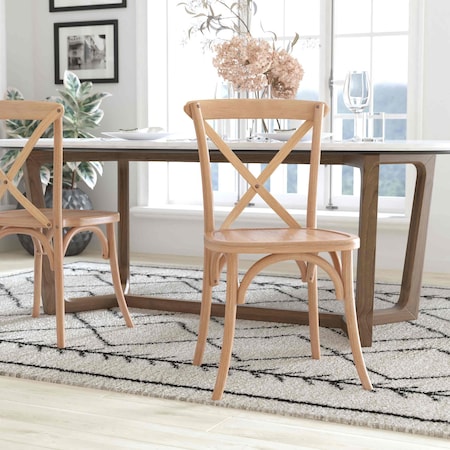 Flash Furniture Advantage Driftwood X-Back Chair X-BACK-DRIFT