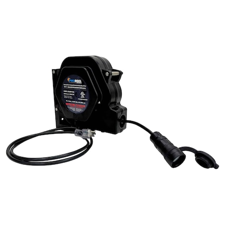 Alert Reel Mfg ProReel Retractable Cord Reel, 13 Amp, 30' 14/3 SJTOOW, NEMA 3R Indoor/Outdoor, Single Outlet 5330M-SW