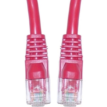 Cable Wholesale Cat6a Red Copper Ethernet Patch Cable, 10 Gigabit, Snagless/Molded Boot, POE Compliant, 500 MHz, 35ft 13X6-07135