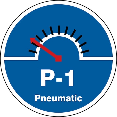 Accuform Energy Source ID Tag, P-1 Pneumatic, 2.5" X 2.5", Adhesive Dura-Poly, 5/PK TDK701XVM