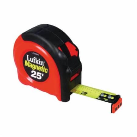 Crescent Lufkin Tape Measure, 25 ft L x 1 in W Blade, Steel Blade, 700 Series L725MAG