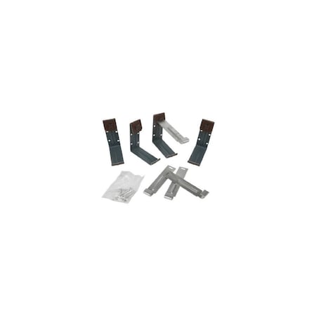 Amerimax Home Products Gutter Fascia Bracket With Nails, Brown Galvanized Steel, 4-In, 4PK 1902019