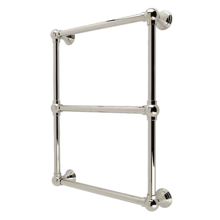 Kingston Brass 18" x 24" Brass Wall Mount 3-Tier Towel Rack, Polished Nickel DTC24183PN