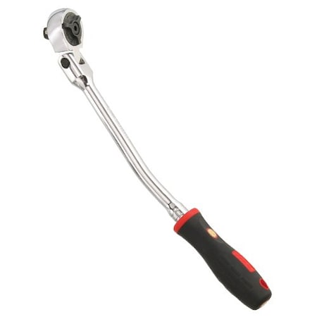 Genius Tools 3/8inDr. 72-tooth bent handle reversible flex-head ratchet w/ comfort grip handle 383383S