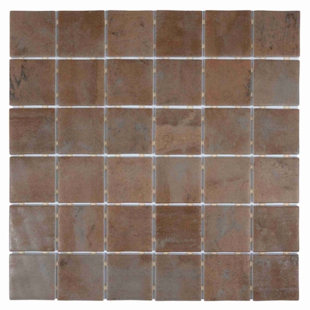 Apollo Tile Lucenza 12x12 in. Taupe Matte Recycled Glass Uniform Square Mosaic Tile (10.6 sq ft/case) 10PK APLGIO88CALMOSA