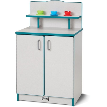 Jonti-Craft Rainbow Accents Culinary Creations Kitchen Cupboard, Teal 2407JCWW005