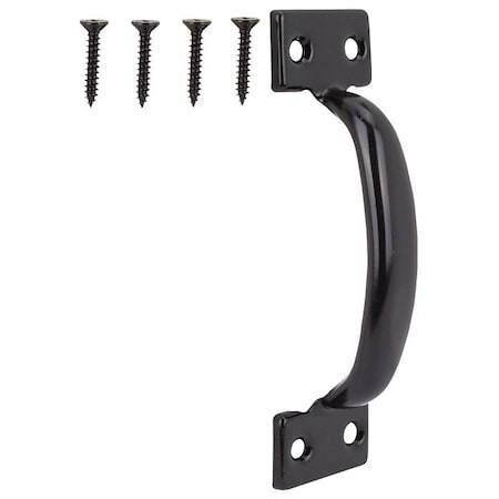 Prosource Door Pull, 1-1/2 in W, 5-3/4 in D, 1-3/8 in H, Steel, Black 20911PKB-PS