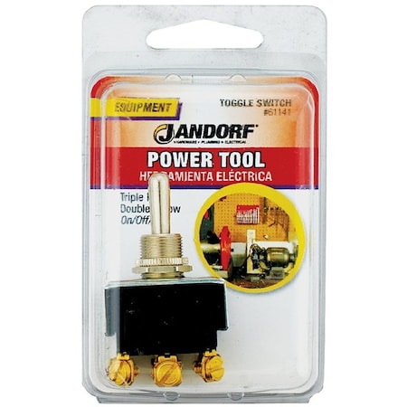 Jandorf Switch, 10/15 A, 125/250 V, TPDT, Screw Terminal 61141