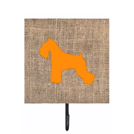 Carolines Treasures Schnauzer Burlap And Orange Leash Or Key Holder BB1073-BL-OR-SH4