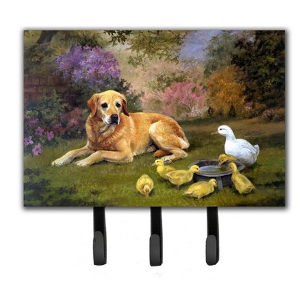 Carolines Treasures Yellow Labrador and Chicks Leash or Key Holder HEH0096TH68