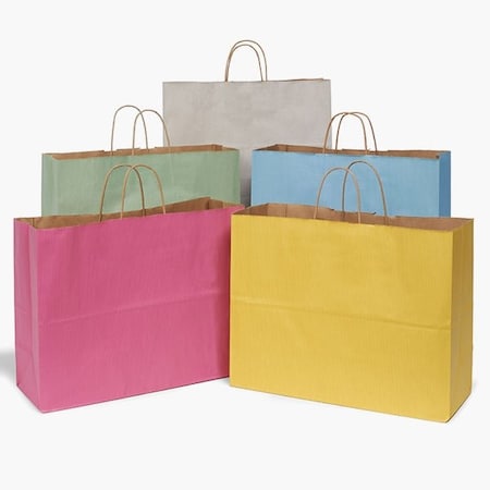 Nashville Wraps Shadow Stripe Kraft Bags, Vogue Color Assortment, 25PK SSAV