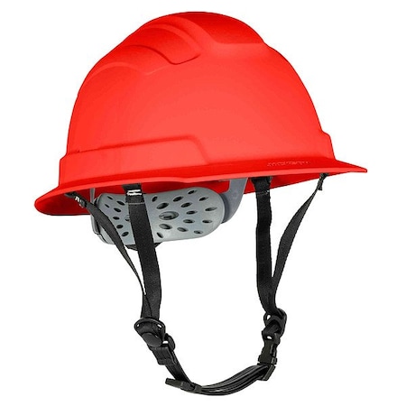 Jackson Safety Hard Hat, Full Brim, BLOCKHEAD2, Red 22507