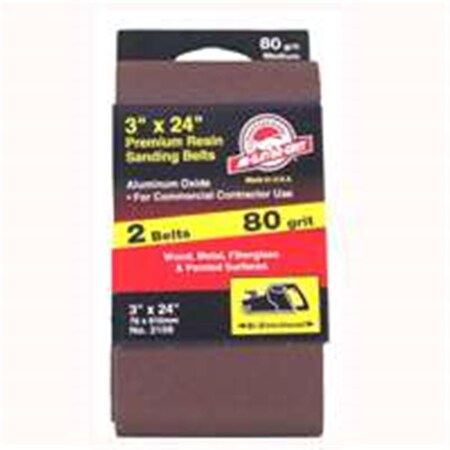 Gator Finishing 3156 Aluminium Oxide Belt 3 x 24 In. 80 Grit 1262104