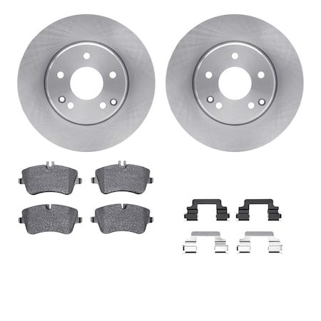 Dynamic Friction Co DFC Rotors with EURO 5000 Ceramic Brake Pads includes Hardware 6612-63266