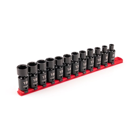 Tekton 3/8 in Drive Flex Impact Socket Set, Metric, 12 pcs SID97102