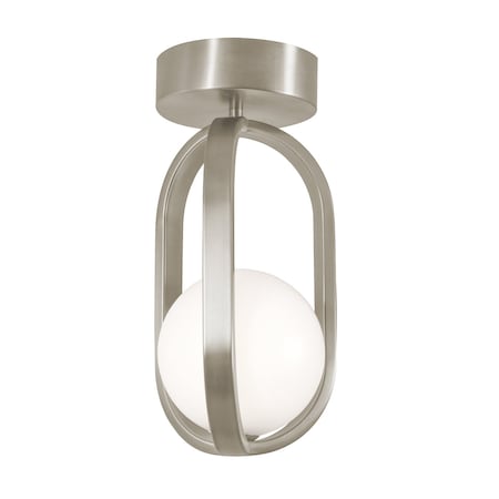Afx Milan, 7'' LED Flush Mount, Satin Nickel MLNC07LAJUDSN
