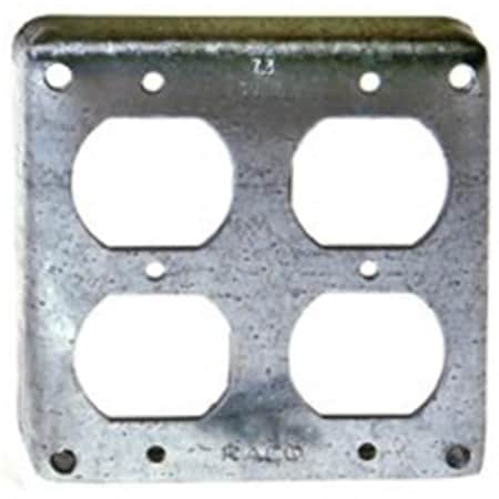 Raco 4 In. Square 2 Duplex Cover 6132880