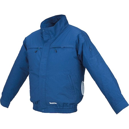 Makita Cordless Fan Jacket, 2XL, Blue DFJ304Z2XL