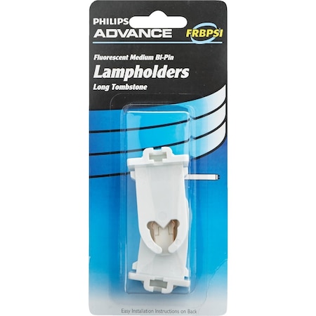 Signify Long Tombstone Medium Bi-Pin T8/T12 Fluorescent Lampholder, 2PK 496653