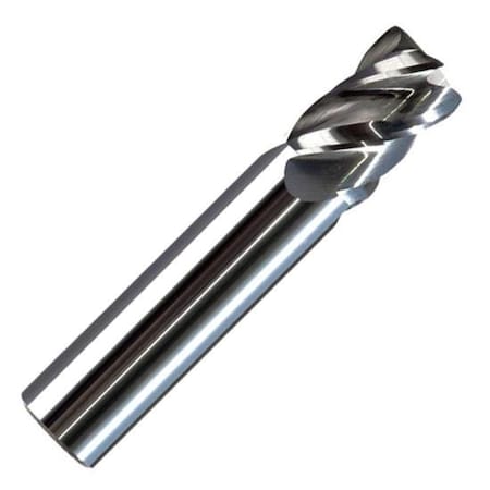 Monster Tool 4 Flute Regular Length End Mill, Single End Corner Radius, 5/16in dia., .015 Radius, Bright Finish 206-602684